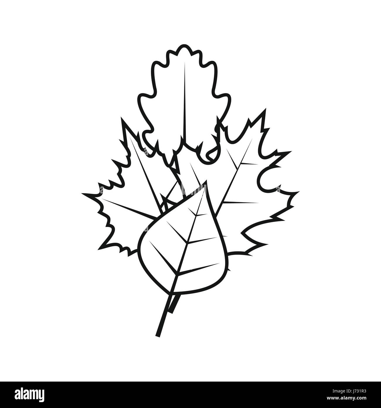 Icona di foglie, stile semplice Illustrazione Vettoriale