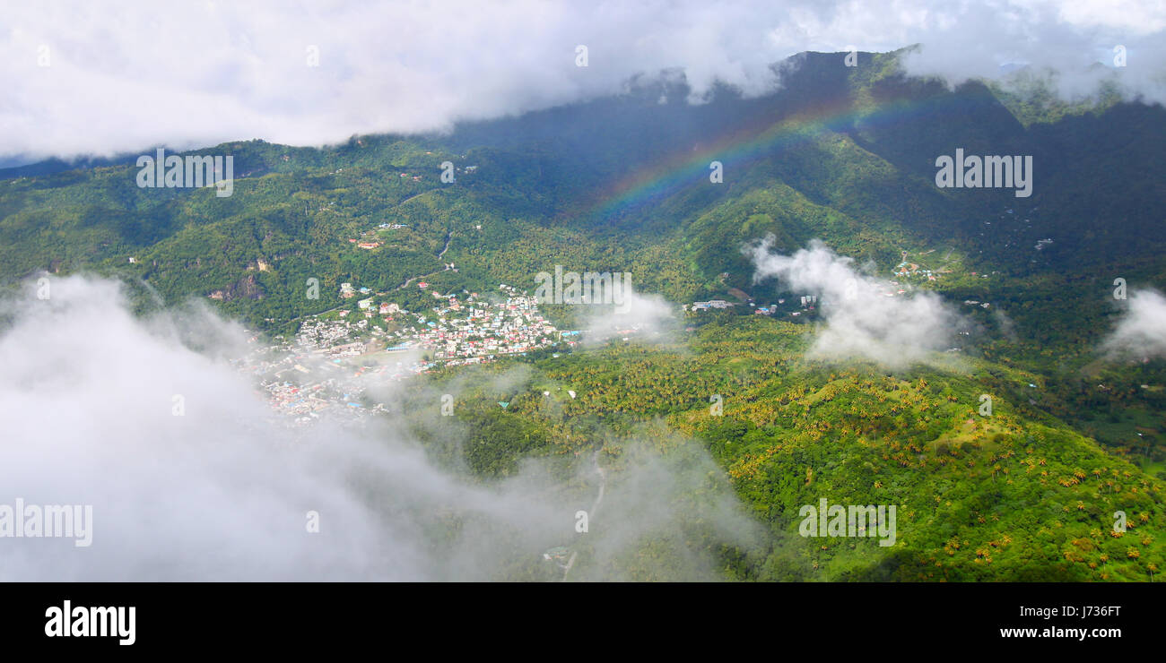 Rainbow saint caraibi costruzione casa bella beauteously città bella città Foto Stock
