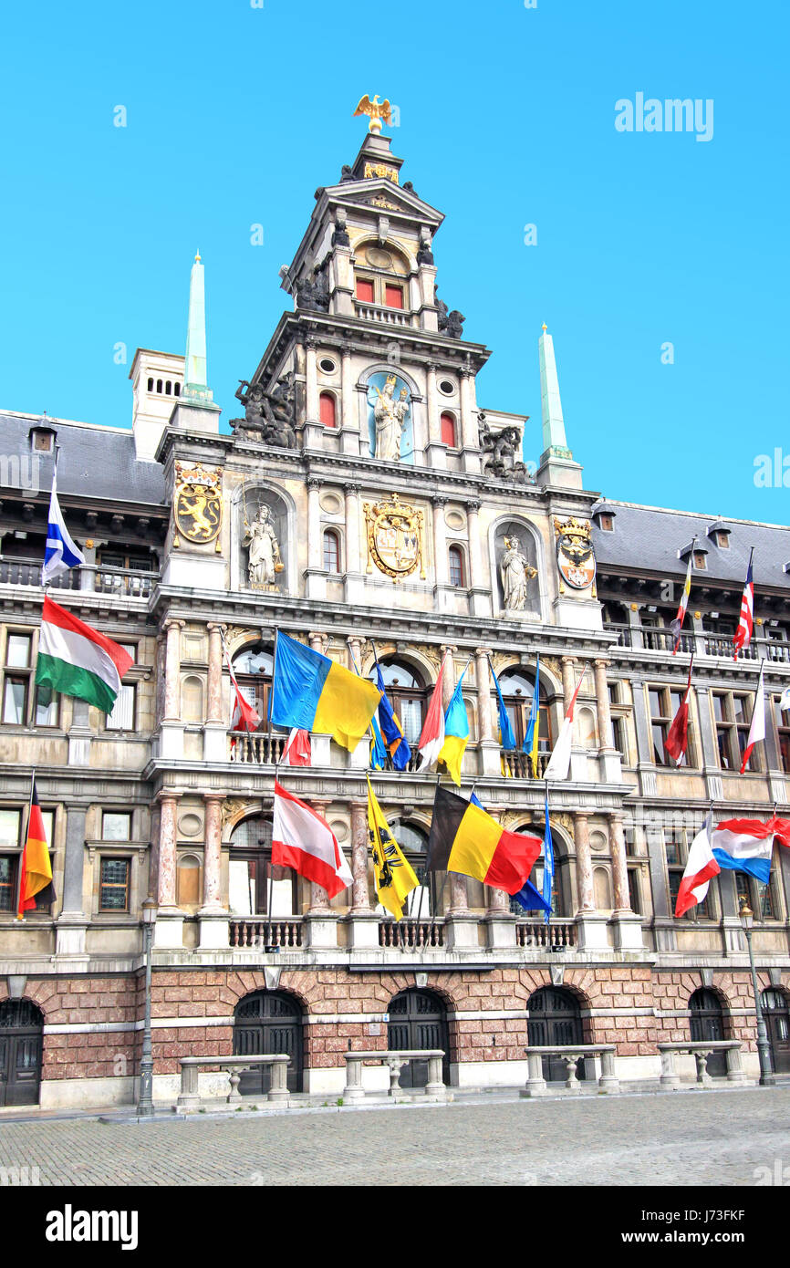 Belgio il patrimonio culturale mondiale Anversa mercato settimanale mercato Mercato delle pulci Foto Stock