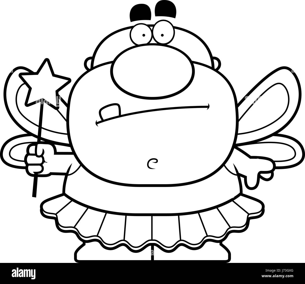Un dente di cartoon Fairy uomo in un tutu. Illustrazione Vettoriale