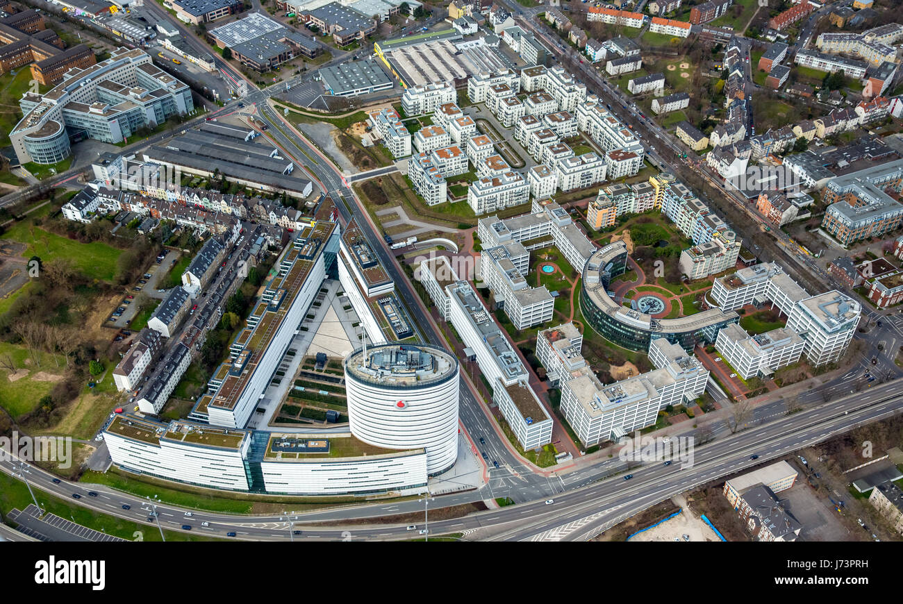 Vodafone Innovation Park, Vodafone Campus, B7, Bruxelles Straße, Dusseldorf, Renania, Renania settentrionale-Vestfalia, Germania, Vodafone Innovation Park, Voda Foto Stock