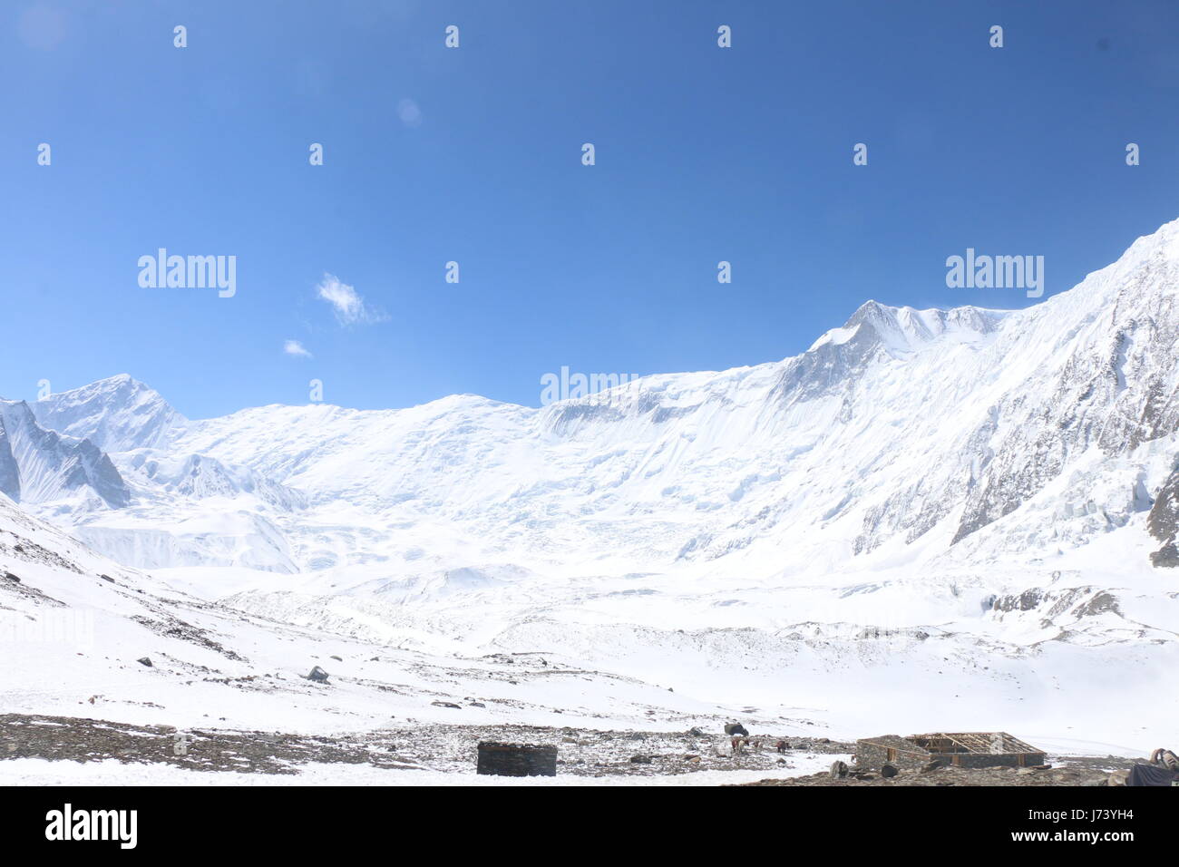 Nei dintorni di Annapurna Himalaya gamma Tilicho lake Manang Nepal Foto Stock