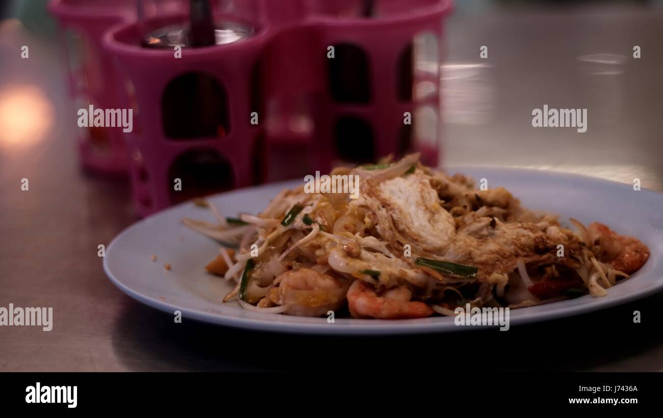 Open Air Flying Vegetable Restaurant Isaan Food Northeastern Thai Style pasto leggero Foto Stock