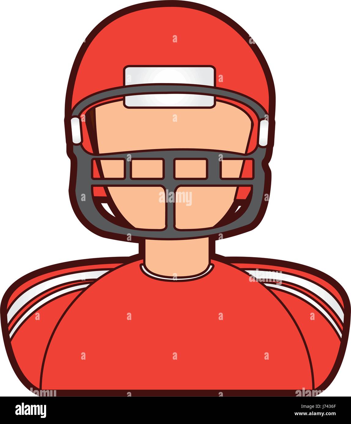 Giocatore di football americano avatar Illustrazione Vettoriale