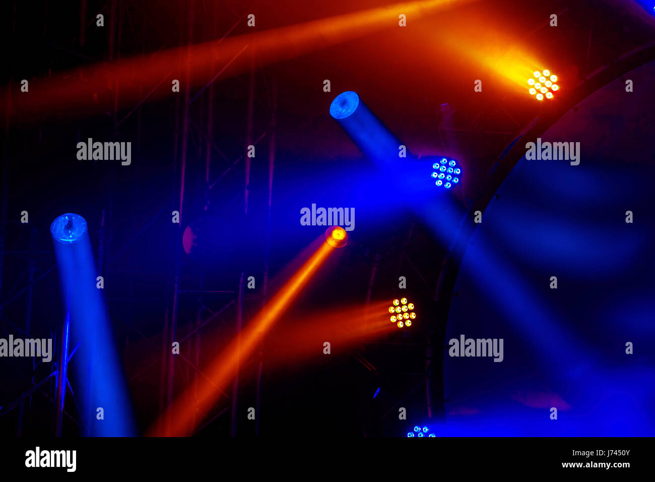 Luci sul concerto rock o discoteca party Foto Stock