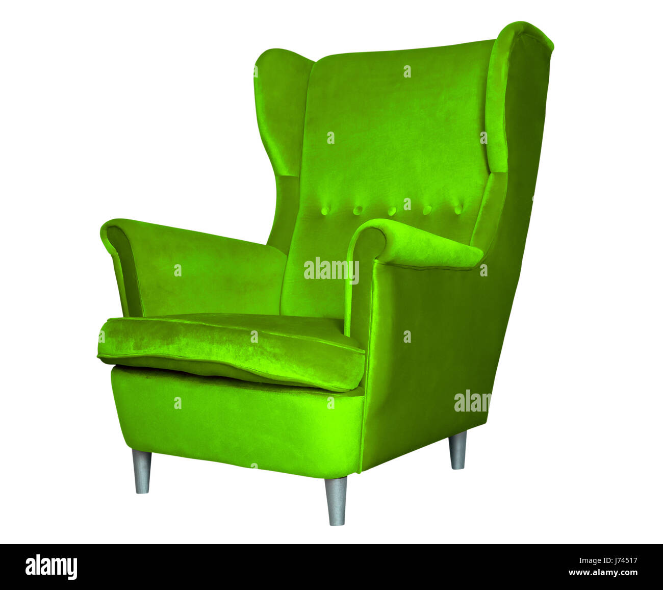 Verde sedia moderno isolato Foto Stock