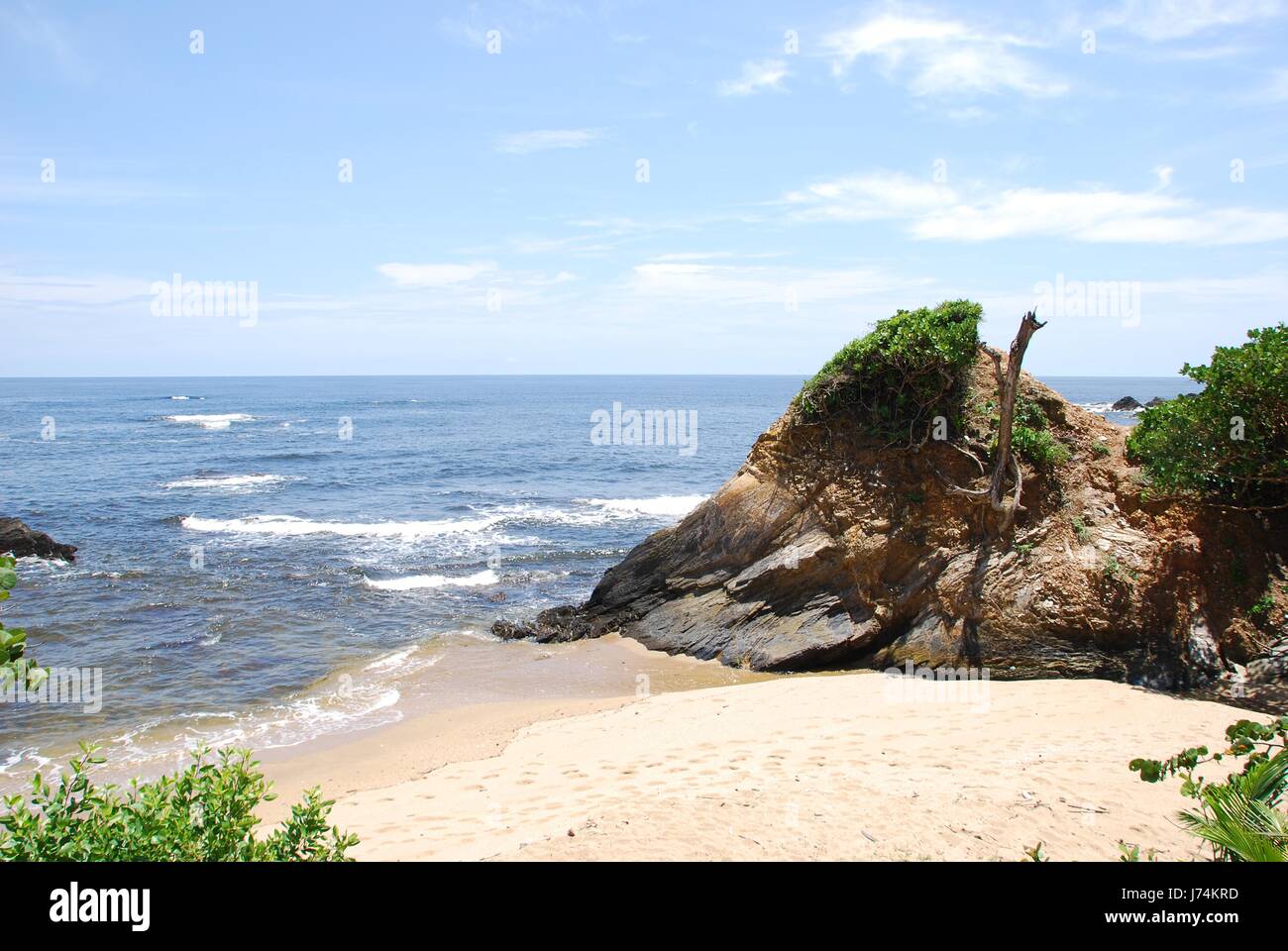 Spiaggia mare spiaggia mare america del sud del Venezuela isola dei Caraibi isola Foto Stock