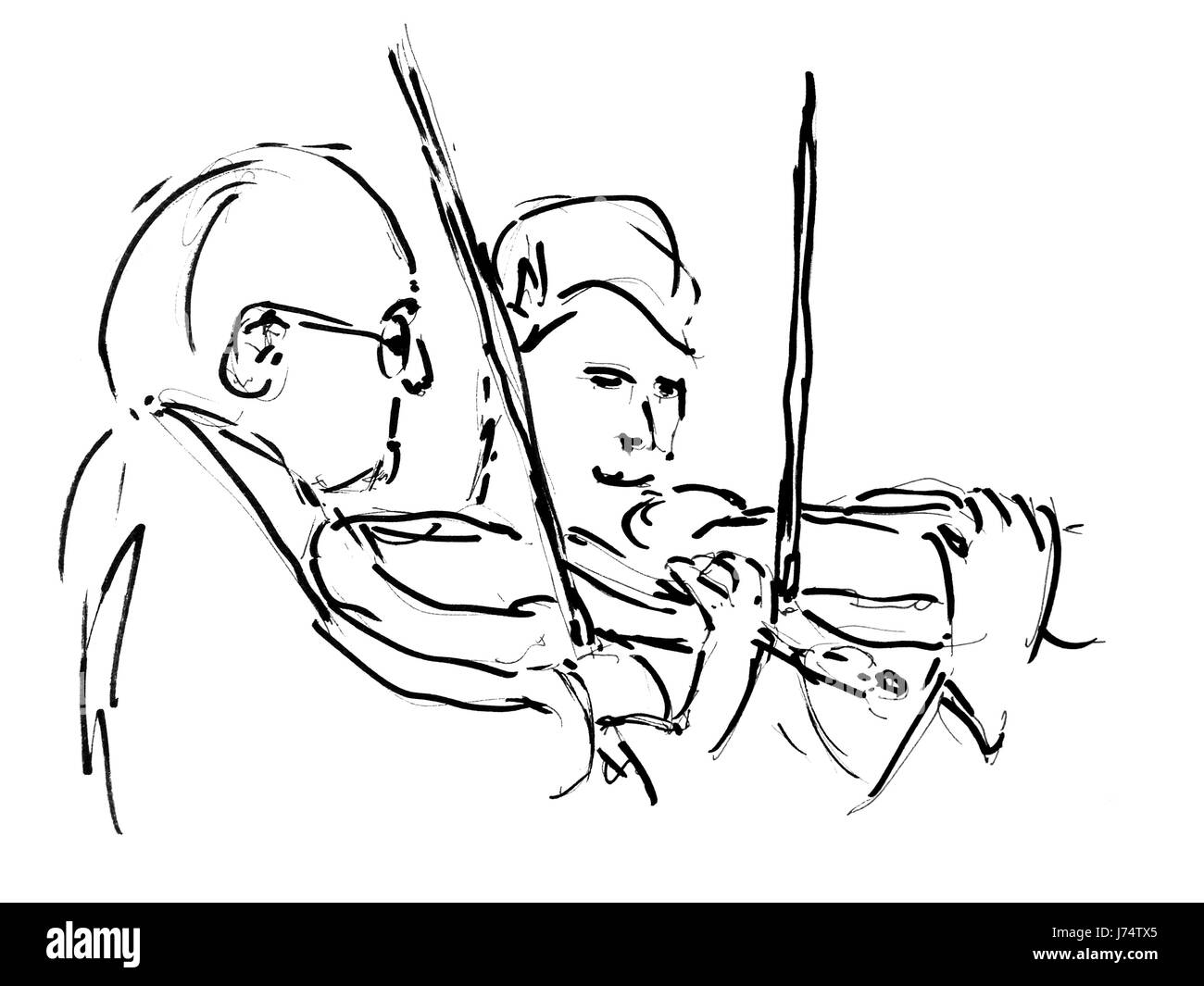 Concerto di musica musicista violin concerto dell'orchestra di musica fare musica arte culturale Foto Stock