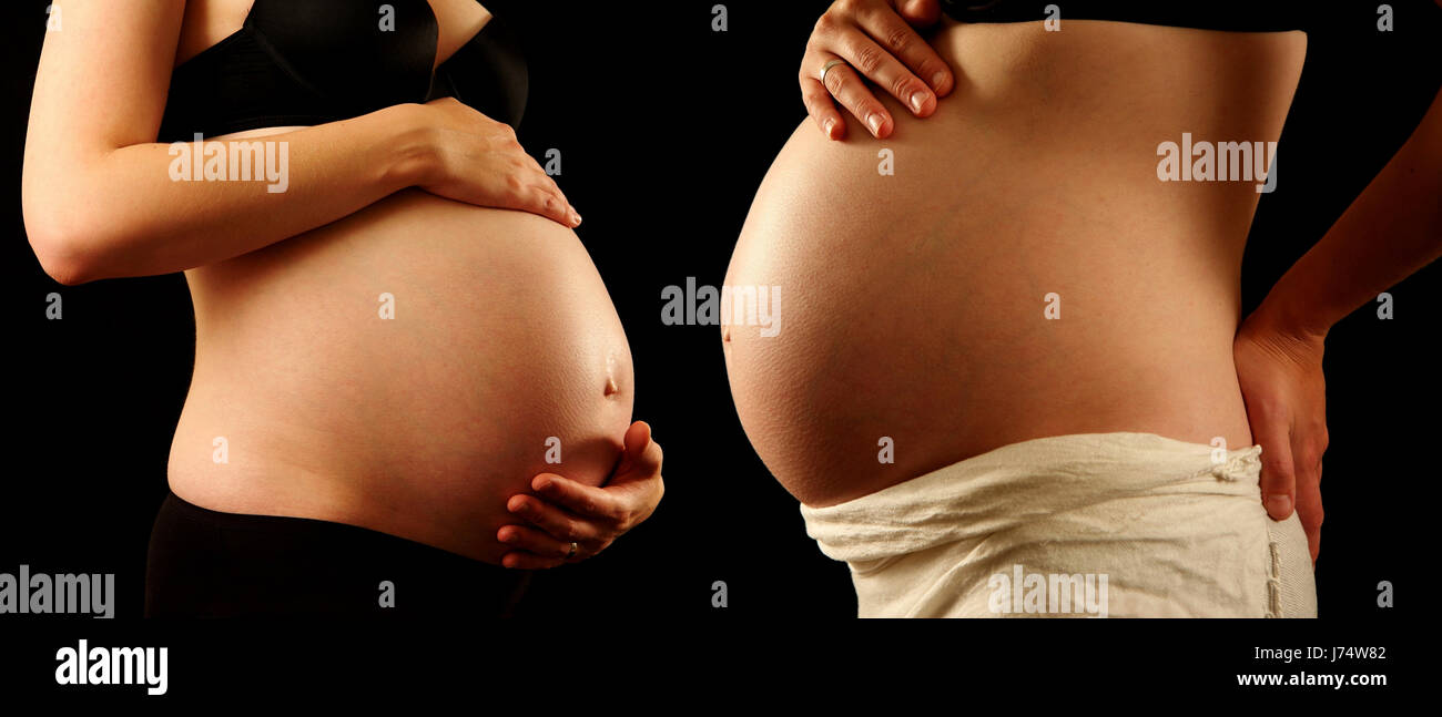 due volte incinta Foto Stock