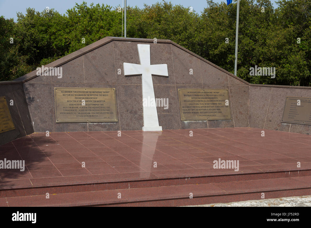 Italian Memoriale di guerra nei pressi di Argostoli, Cefalonia Foto Stock