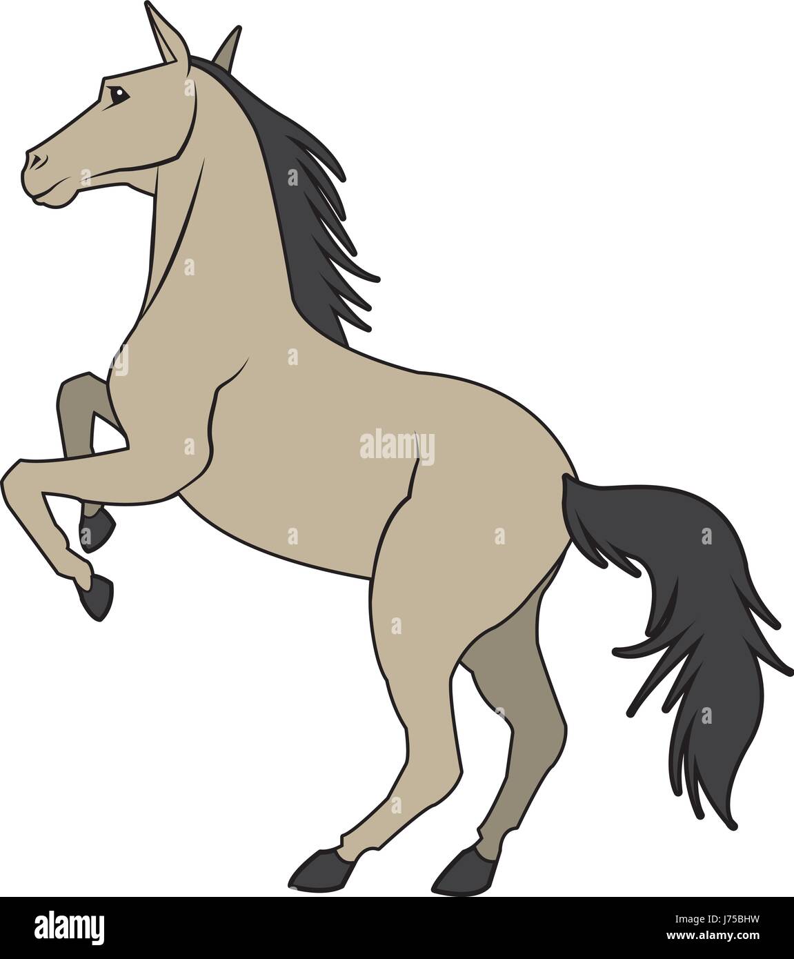 Cavallo su due gambe Illustrazione Vettoriale