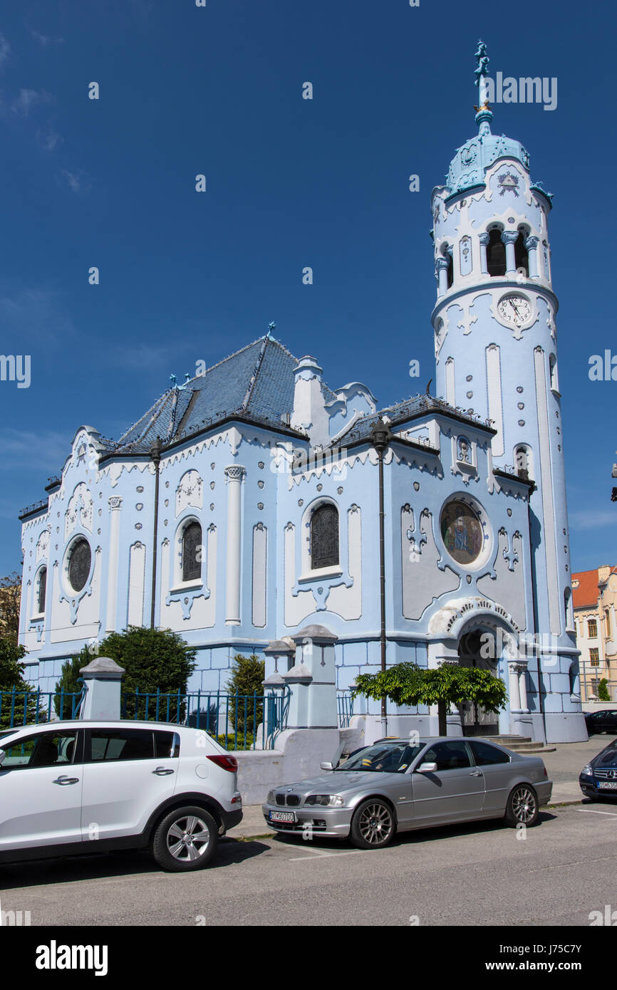 Santa Elisabetta Chiesa, chiamata anche Chiesa blu a Bratislava Foto Stock