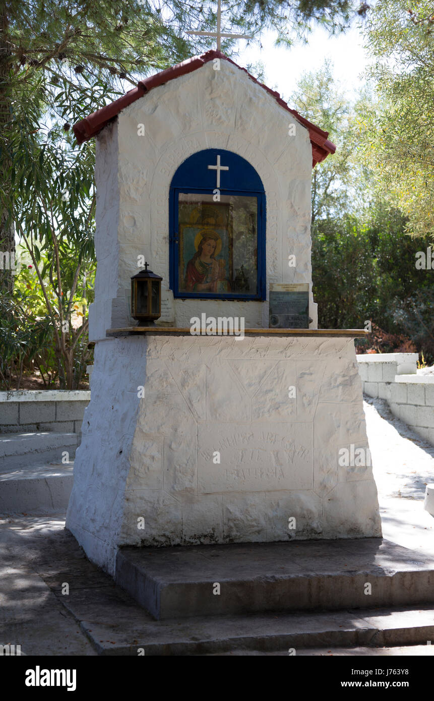 Italian War Memorial santuario nei pressi di Argostoli, Cefalonia Foto Stock