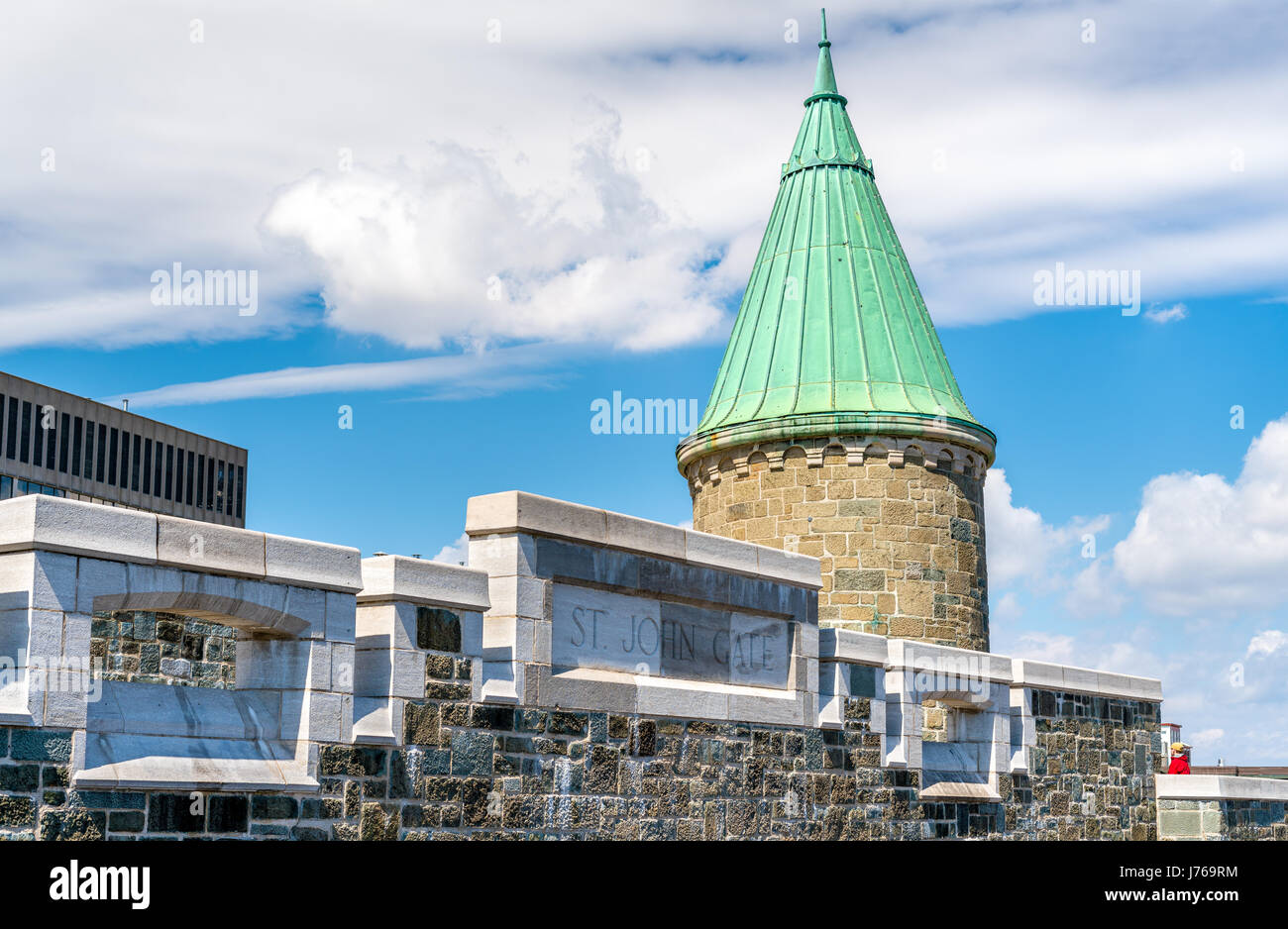 Torre di San Giovanni porta in Quebec City, in Canada Foto Stock