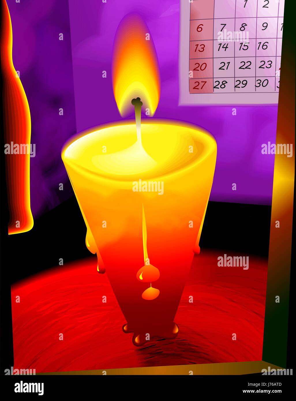 La pittura di candela luce design illustrazione arte astratta sfondo della creatività Foto Stock