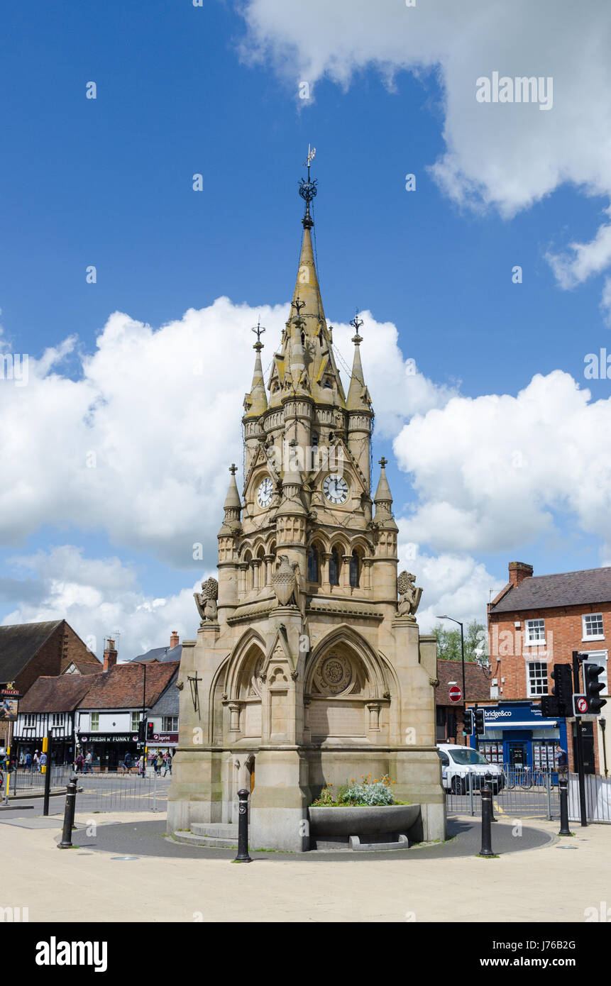 La fontana di americani in Rother Street, Stratford-upon-Avon, Warwickshire Foto Stock