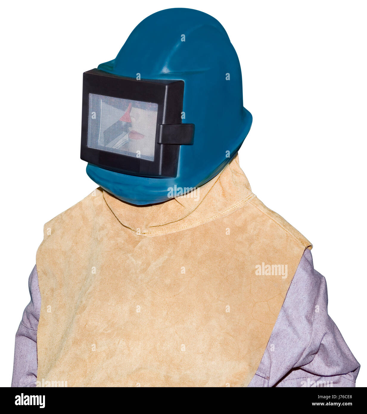 Proteggere il casco di protezione abbigliamento ignifugo occupazione metallurgo security Foto Stock