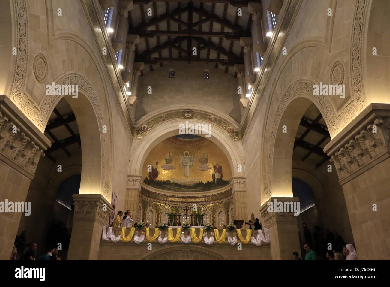 Israele, Jezreel valley, Festa della Trasfigurazione presso la chiesa francescana della Trasfigurazione sul monte Tabor Foto Stock