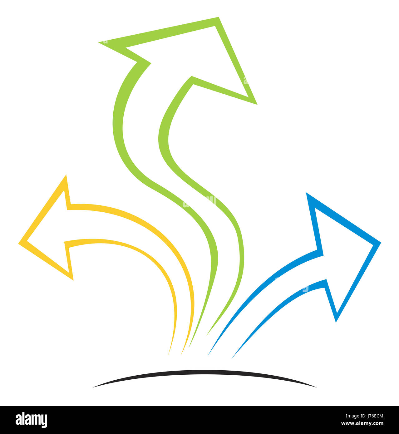 Freccette frecce segno freccia logo logotipo di successo la velocità pittogramma Foto Stock