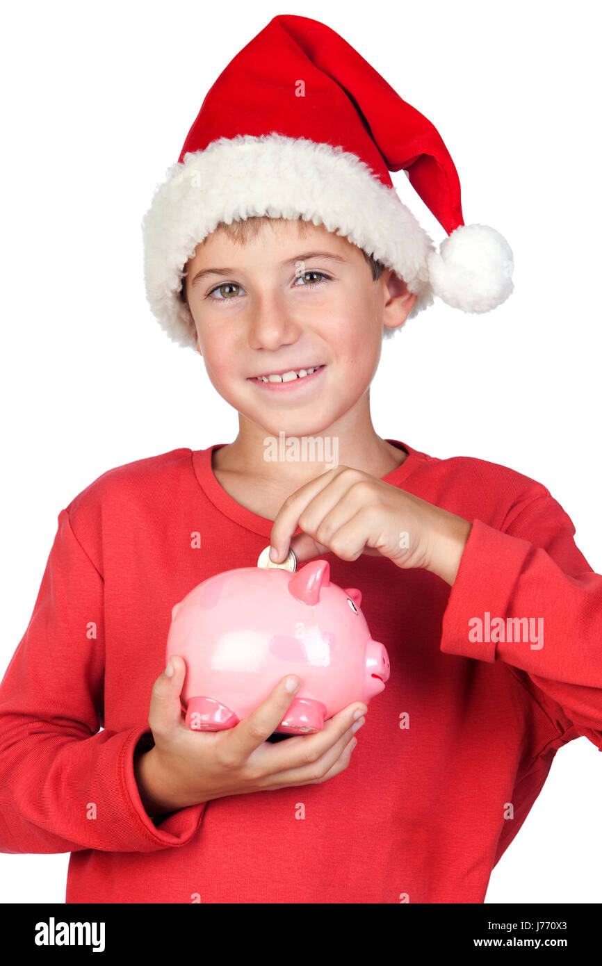 Hat risparmio natale bambino adorabile xmas X-mas umani gli esseri umani persone folk Foto Stock