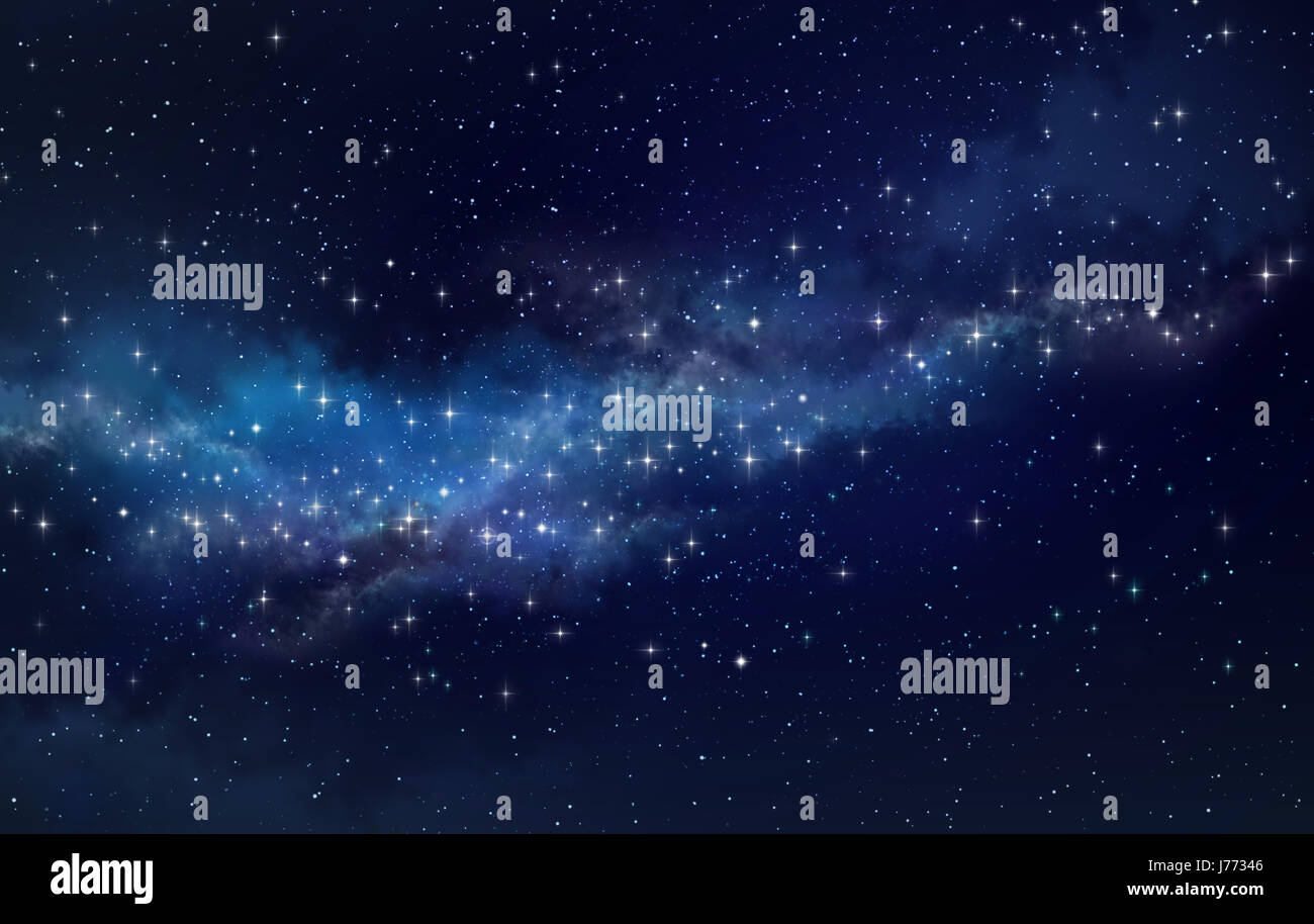 Alta definizione sfondo galaxy, luminose stelle brilla in una via lattea Foto Stock