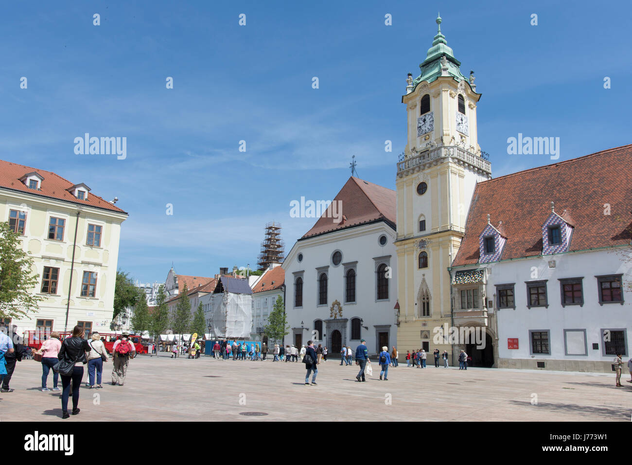 Il municipio della città vecchia in piazza Hlavné, Bratislava Foto Stock