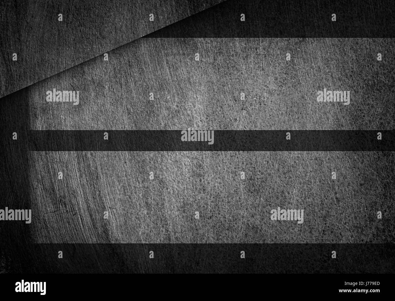 Grunge, graffiato grigio metallo texture. Forme geometriche. Ferro vecchio sfondo. Foto Stock