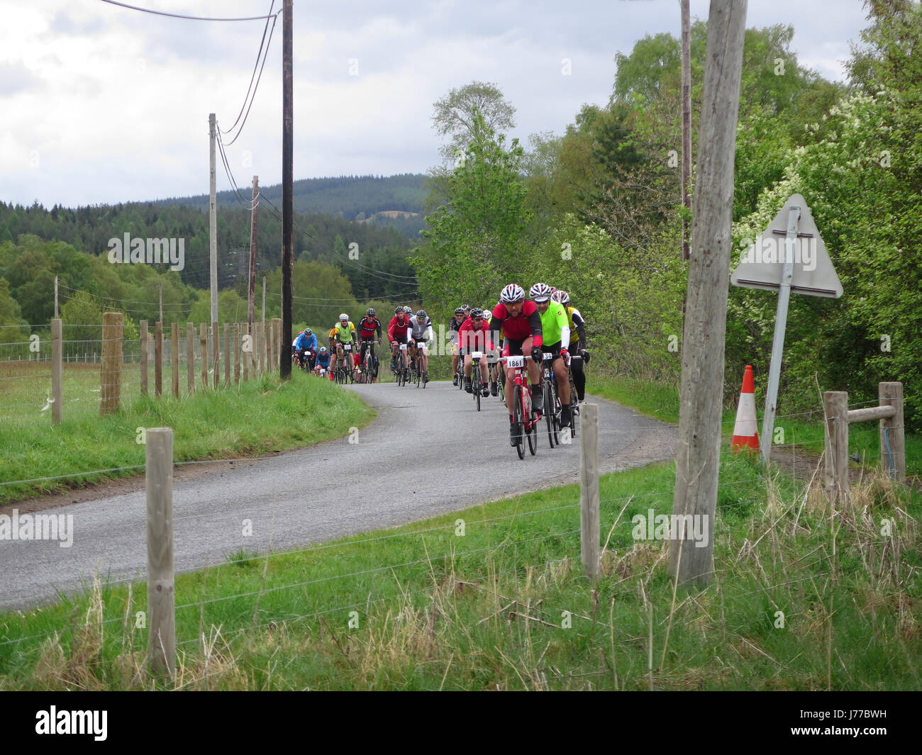 Etape Caledonia di eventi per il ciclo di Perthshire Foto Stock