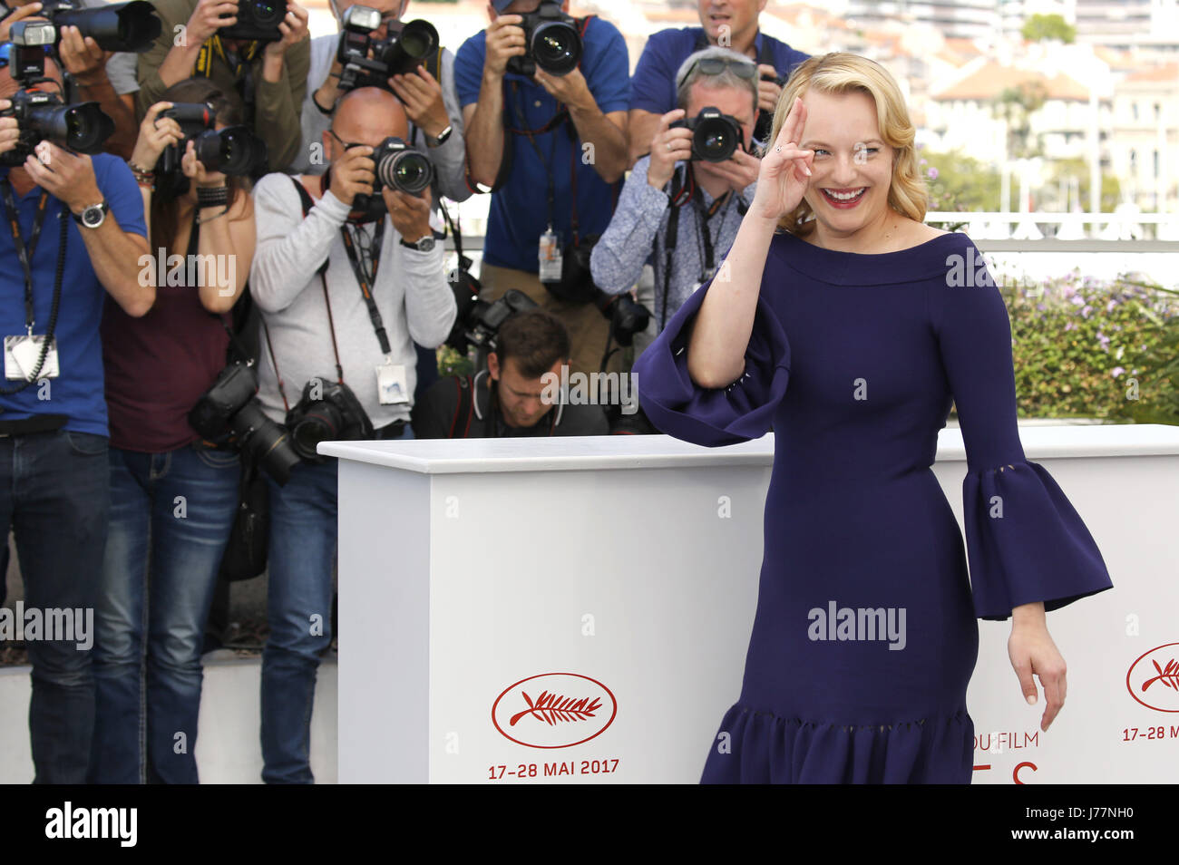 Elisabeth Moss al 'Top del lago: Cina Girl' photocall durante il settantesimo Cannes Film Festival presso il Palais des Festivals il 23 maggio 2017 a Cannes, Francia | Verwendung weltweit Foto Stock