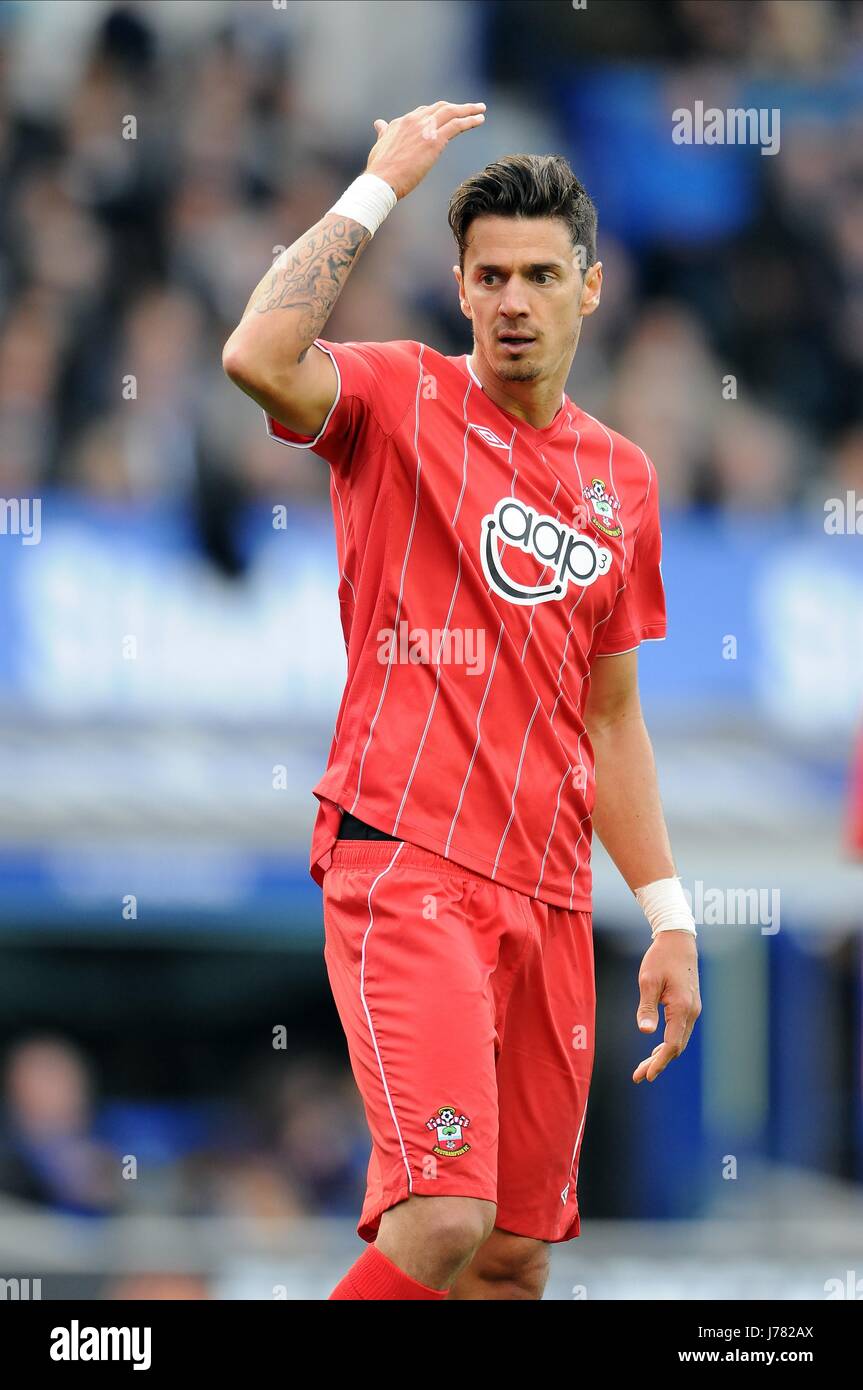 JOSE FONTE FC Southampton Southampton FC GOODISON PARK EVERTON INGHILTERRA 29 Settembre 2012 Foto Stock