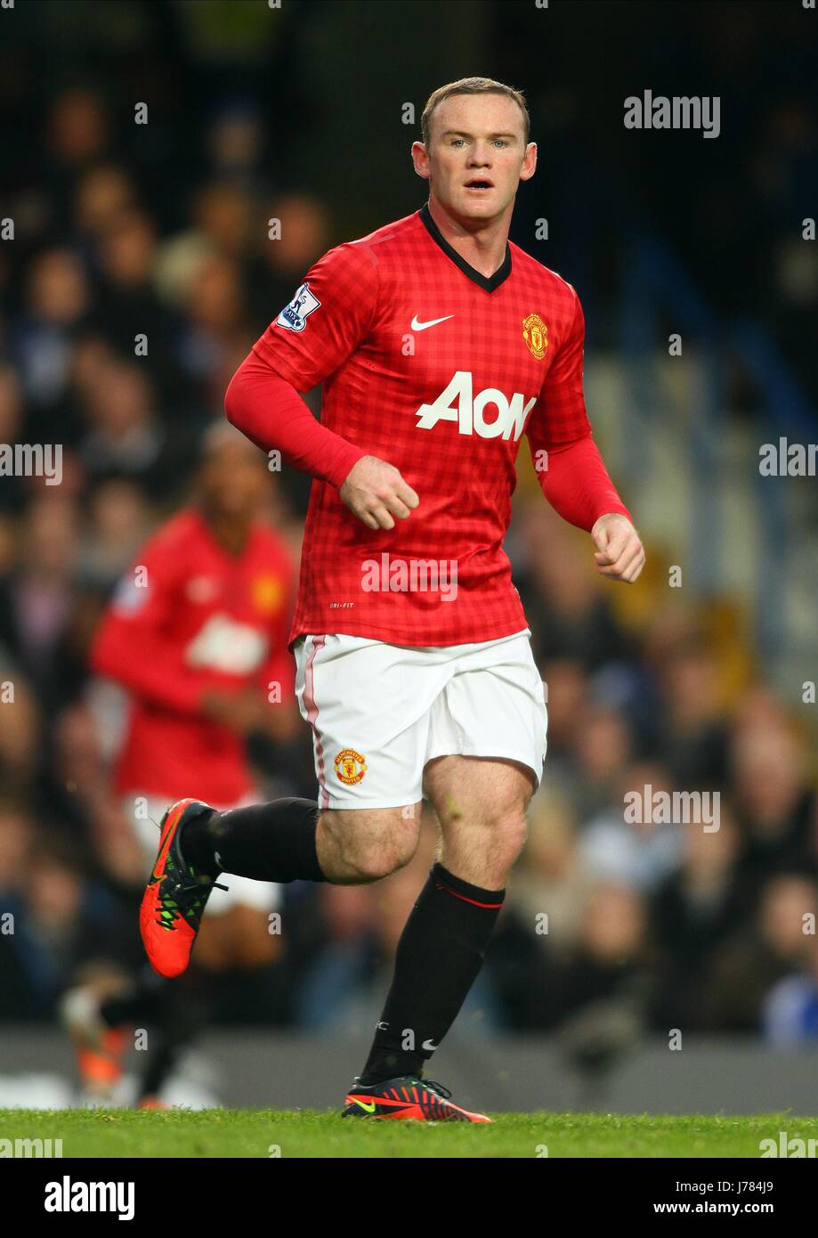 WAYNE ROONEY, Manchester United FC, Chelsea V Manchester United. BARCLAYS PREMIER LEAGUE, 2012 Foto Stock