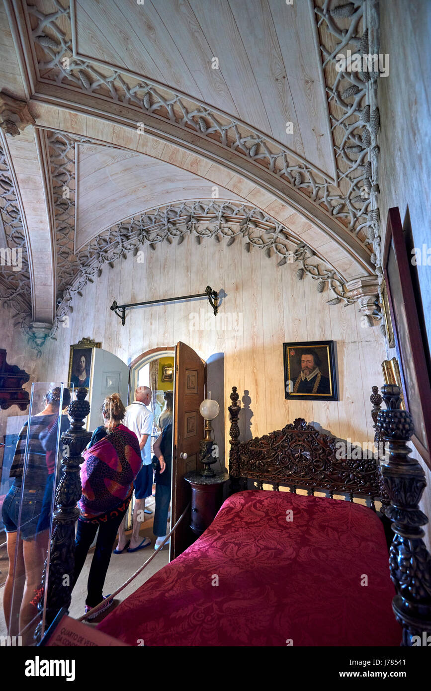 La pena Palace è un castello Romanticist in São Pedro de Penaferrim, nel comune di Sintra, Portogallo. Foto Stock