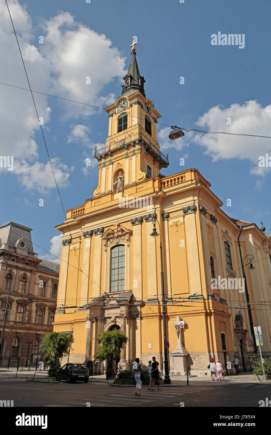 La grande Santa Teresa chiesa parrocchiale di Avila in Budapest, Ungheria. Foto Stock