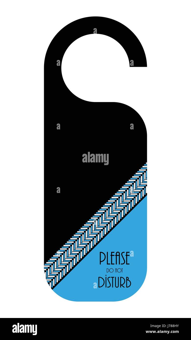 Non disturbare hotel manopola dello sportello, porta appendiabiti con design speciale Illustrazione Vettoriale