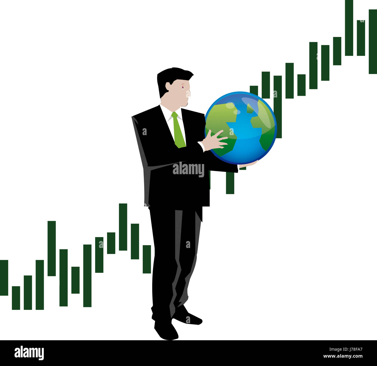 Illustrazione del settore i rapporti aziendali trattare transazioni aziendali business Foto Stock