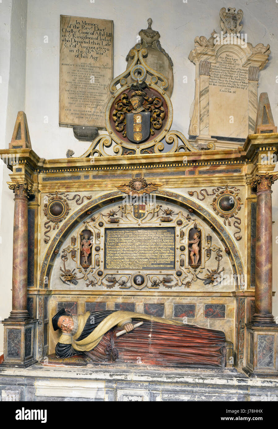 George Snygge Memorial, 1546-1617 St Stephens Chiesa, Bristol City Centre Foto Stock