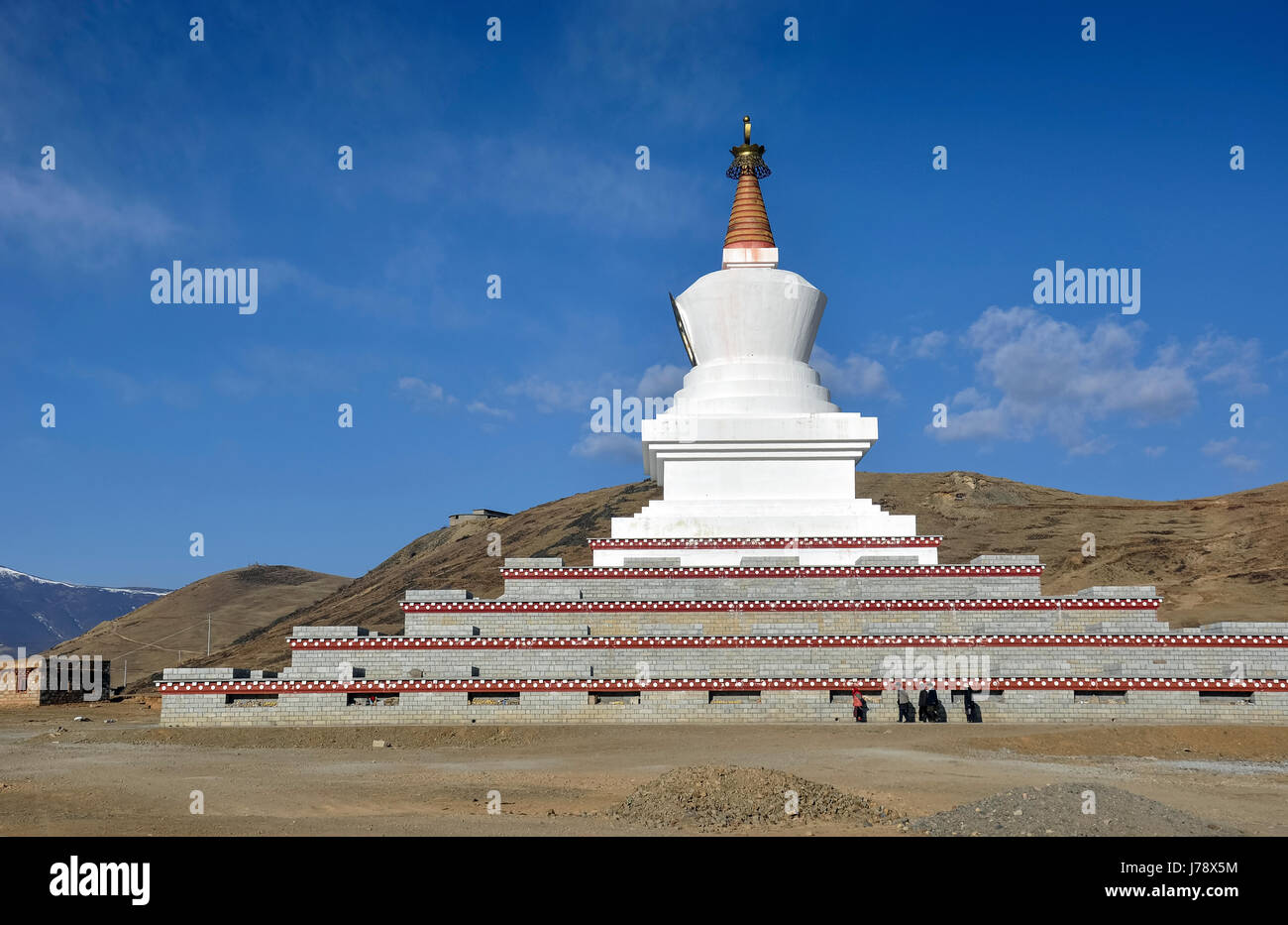 Simbologia buddhista edificio in Tibet Foto Stock