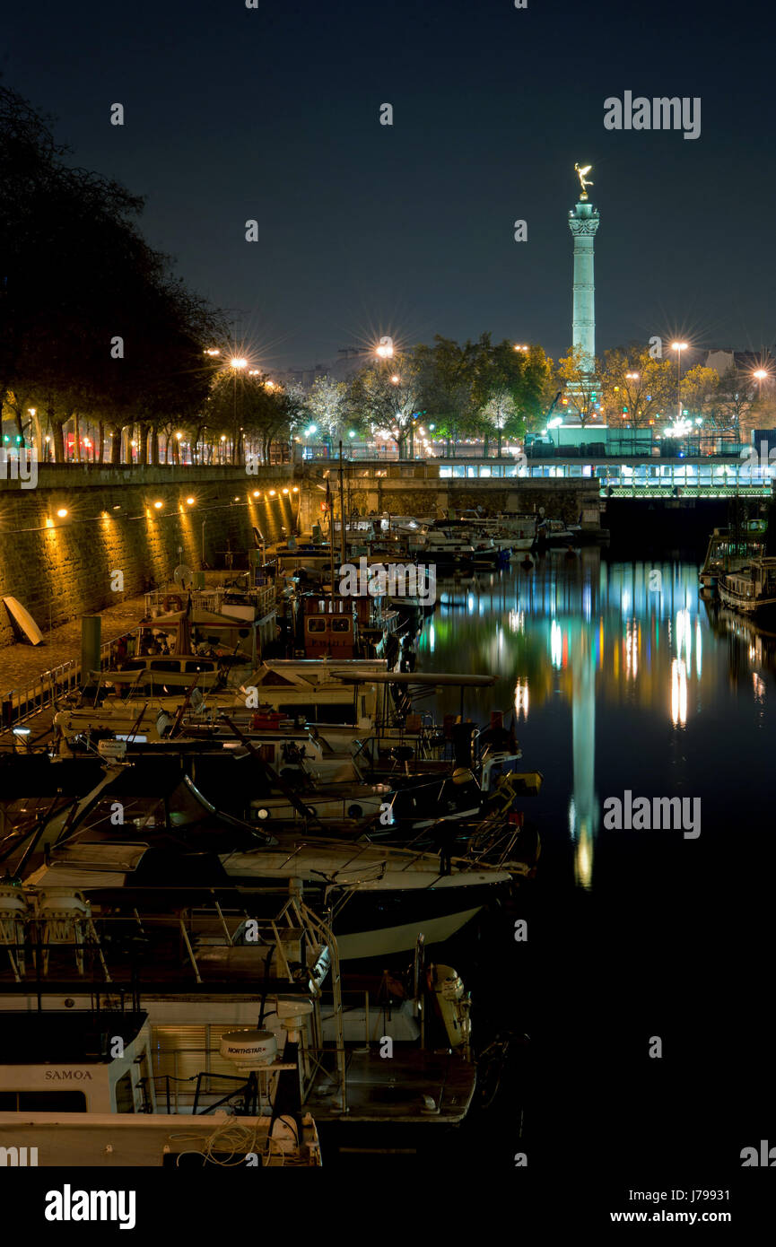 Notte notte Europa parigi francia angelo angeli stile di costruzione Foto Stock