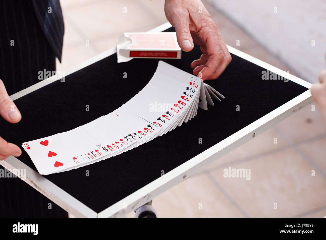 trucchi con le carte Foto Stock