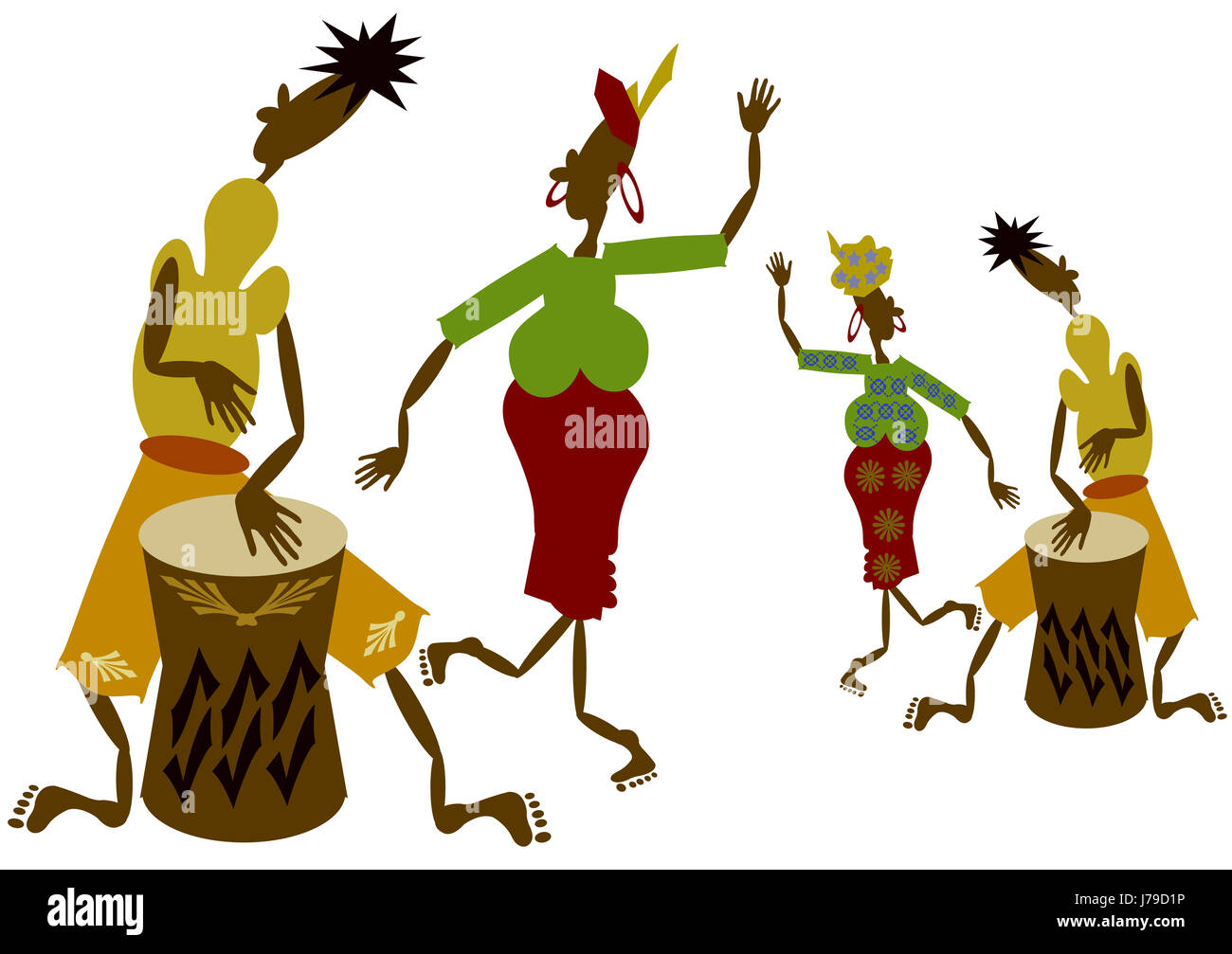 Africa parte celebrazione percussioni africane di ballo donna danza musica cultura Foto Stock