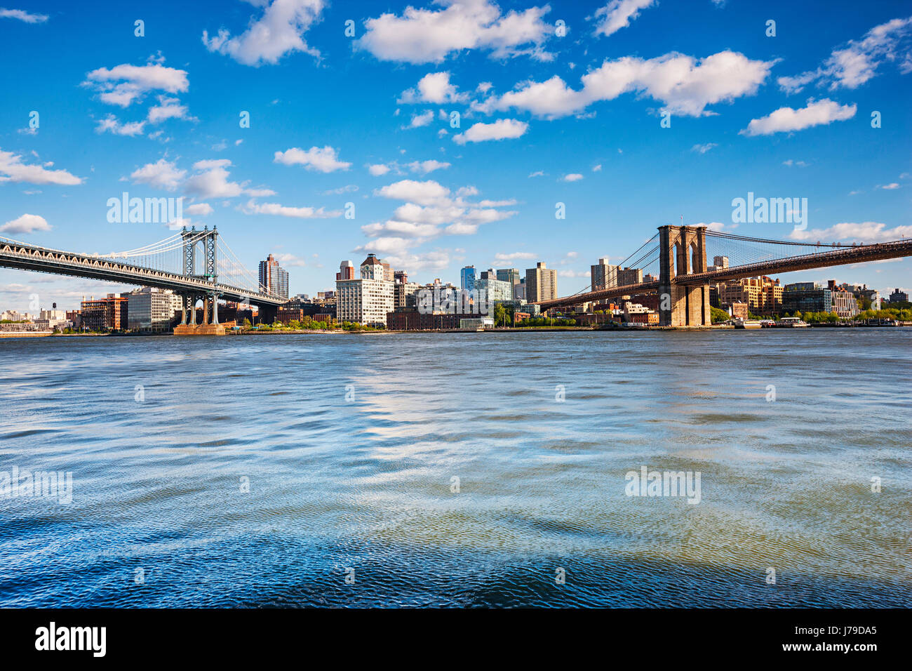 Di Manhattan e Brooklyn Bridge skyline di New York City Foto Stock