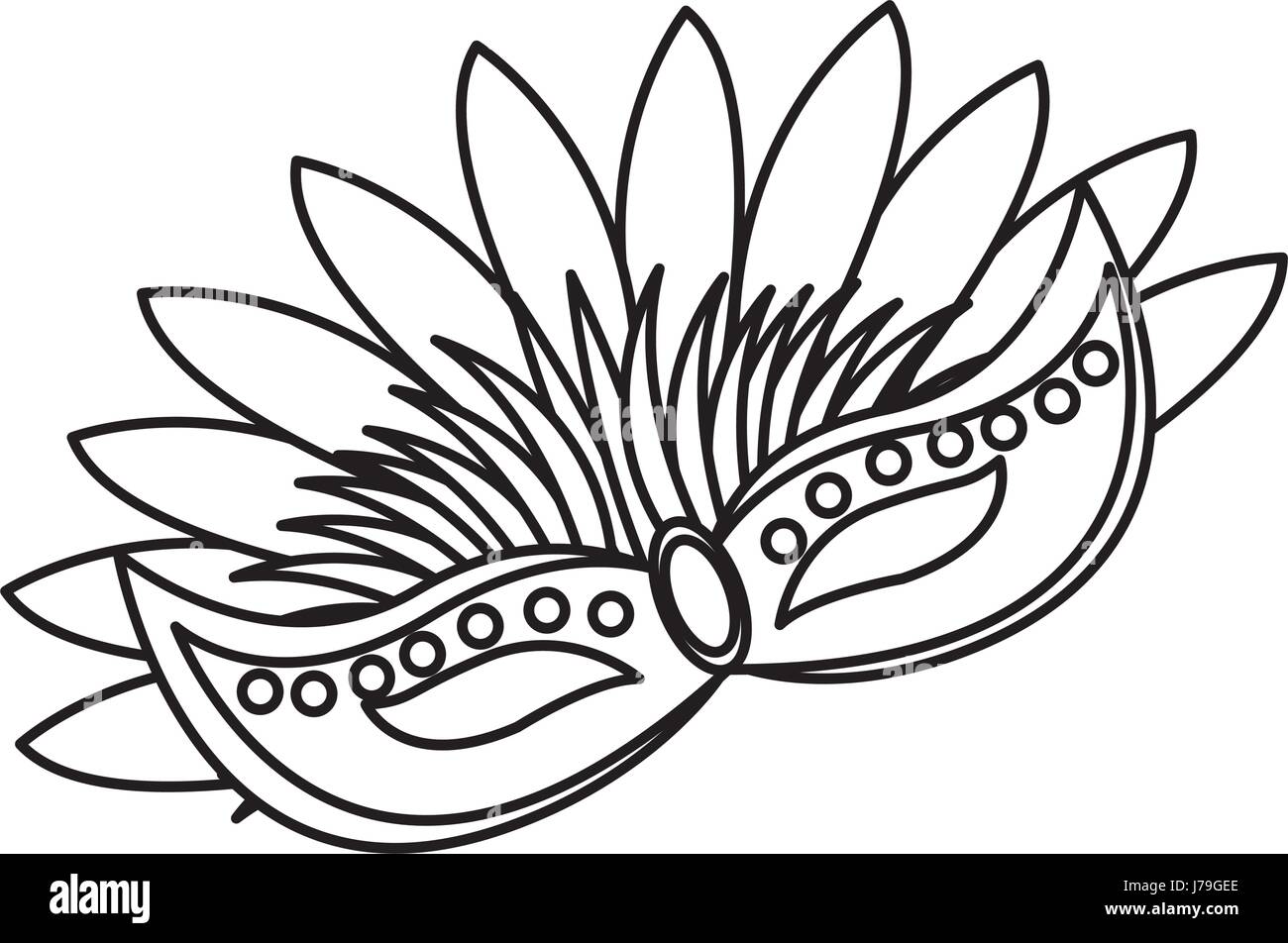 Brasiliano della maschera di Carnevale design simbolo Illustrazione Vettoriale