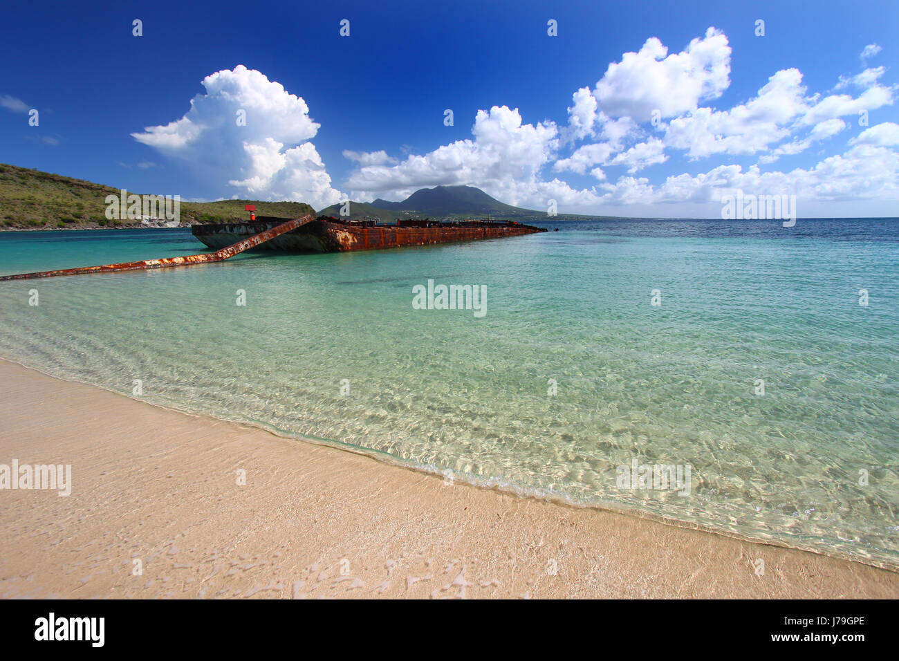 Bay saint barge mount assemblare blue shine brilla luminosa luce della Lucent Technologies sereno Foto Stock