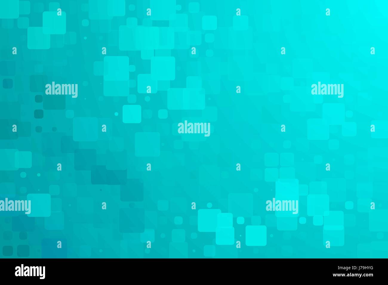 Verde Turchese vettore incandescente astratta sfondo con dimensioni casuali angoli arrotondati piastrelle Illustrazione Vettoriale