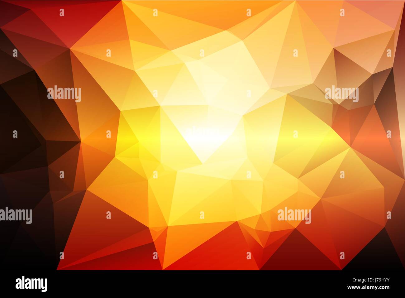 Giallo rosa corallo nero bassa astratta poli sfondo geometrica Illustrazione Vettoriale