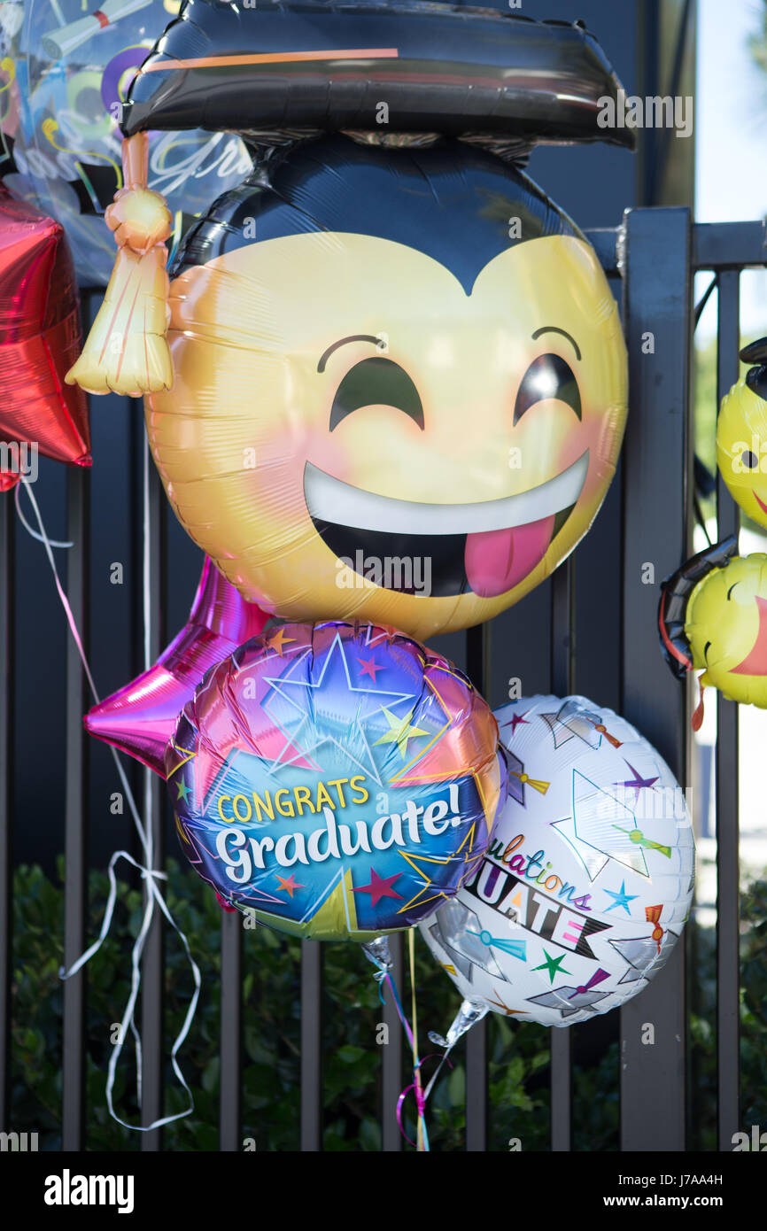 Laurea palloncini . Celebrazione decretive palloncini California USA Foto Stock