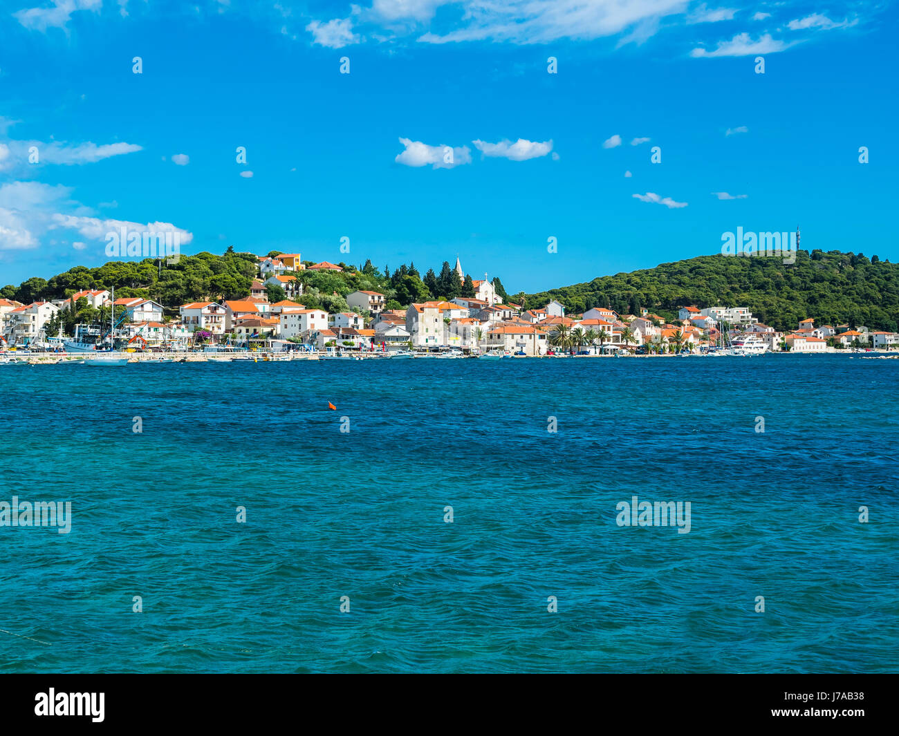Kroatien, Dalmatien, Split, Adriatisches Meer, Uferpromenade Split, Foto Stock
