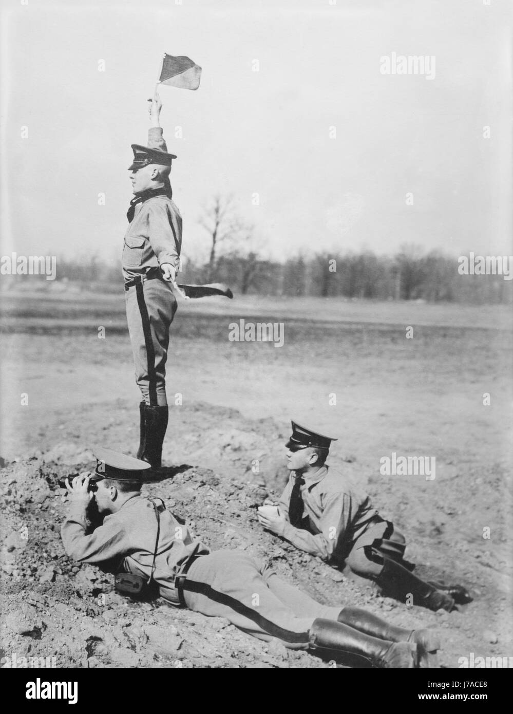 Stati Uniti Army Signal Corps presso Culver, Indiana, circa 1910-1920. Foto Stock