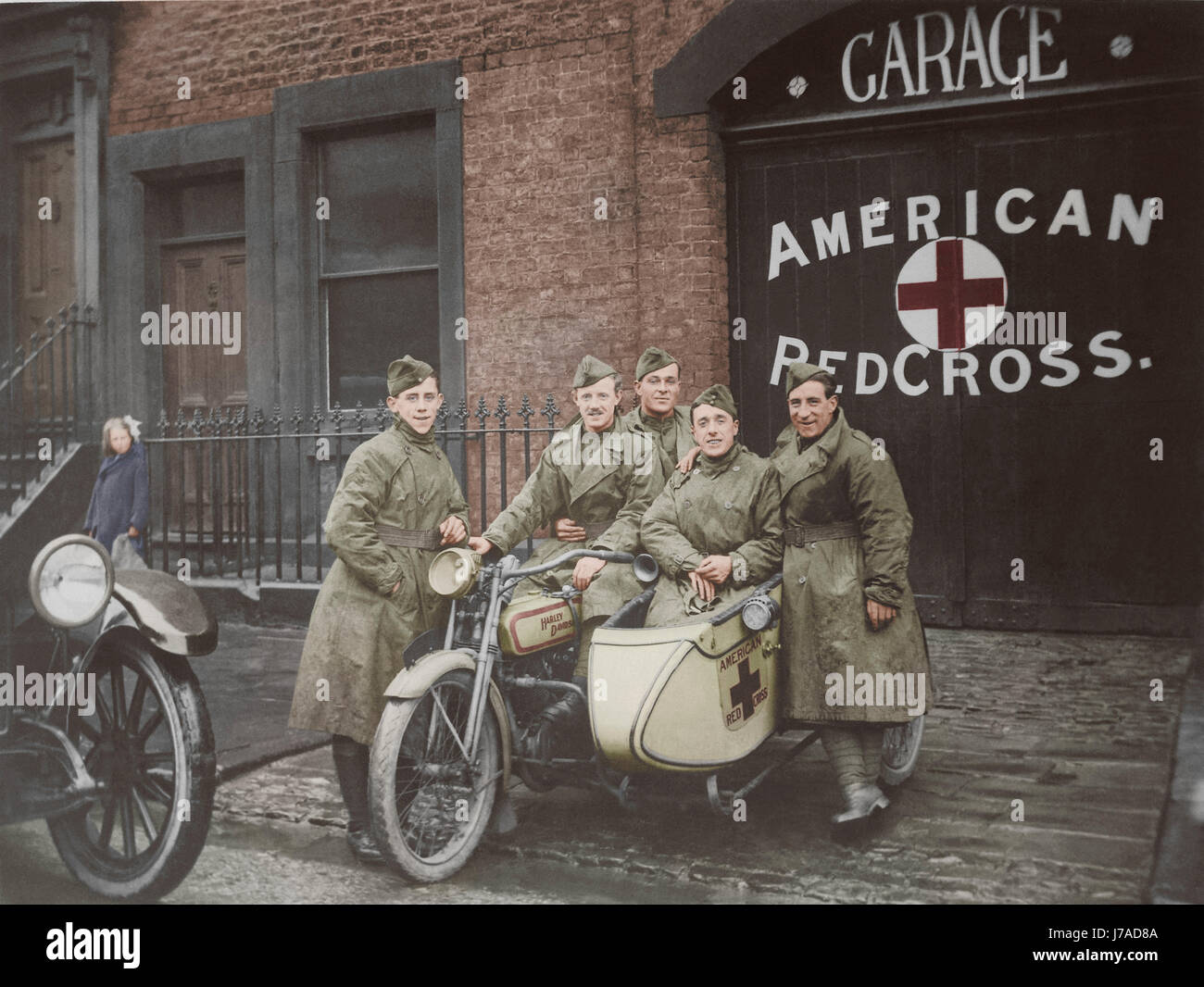 La Croce Rossa americana unità in Gran Bretagna. Foto Stock