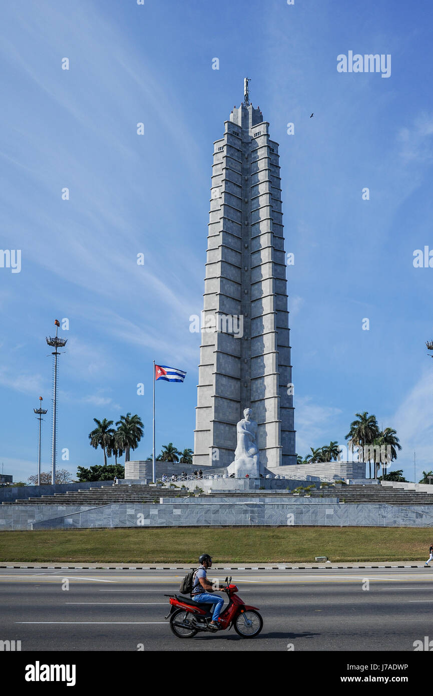 Memorial Josè Martì in Plaza de la Rivoluzione, l'Avana, Cuba Foto Stock